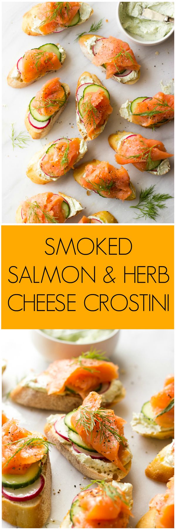 Smoked Salmon and Herb Cheese Crostini