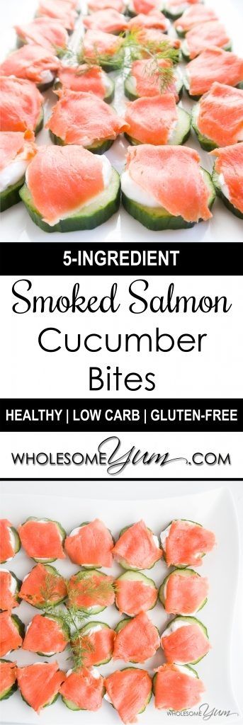 Smoked Salmon Cucumber Bites (Low Carb, Gluten-free