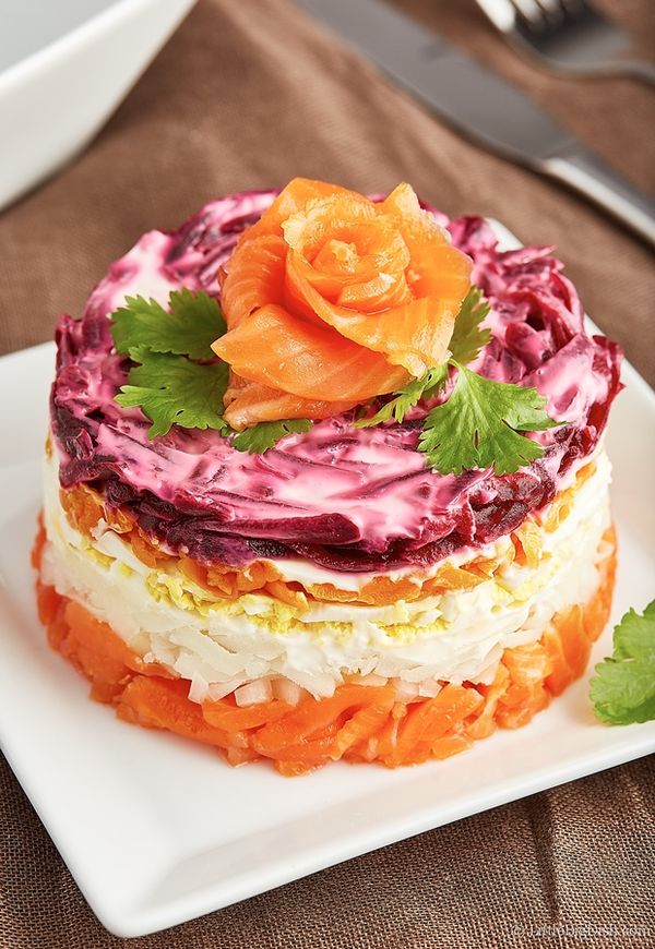 Smoked Salmon Salad Cake