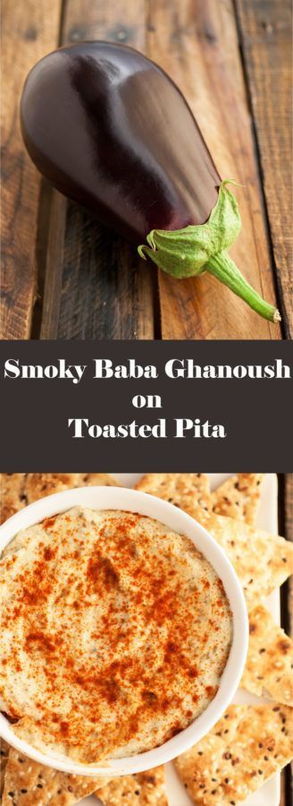 Smoky Baba Ghanoush on Toasted Pita