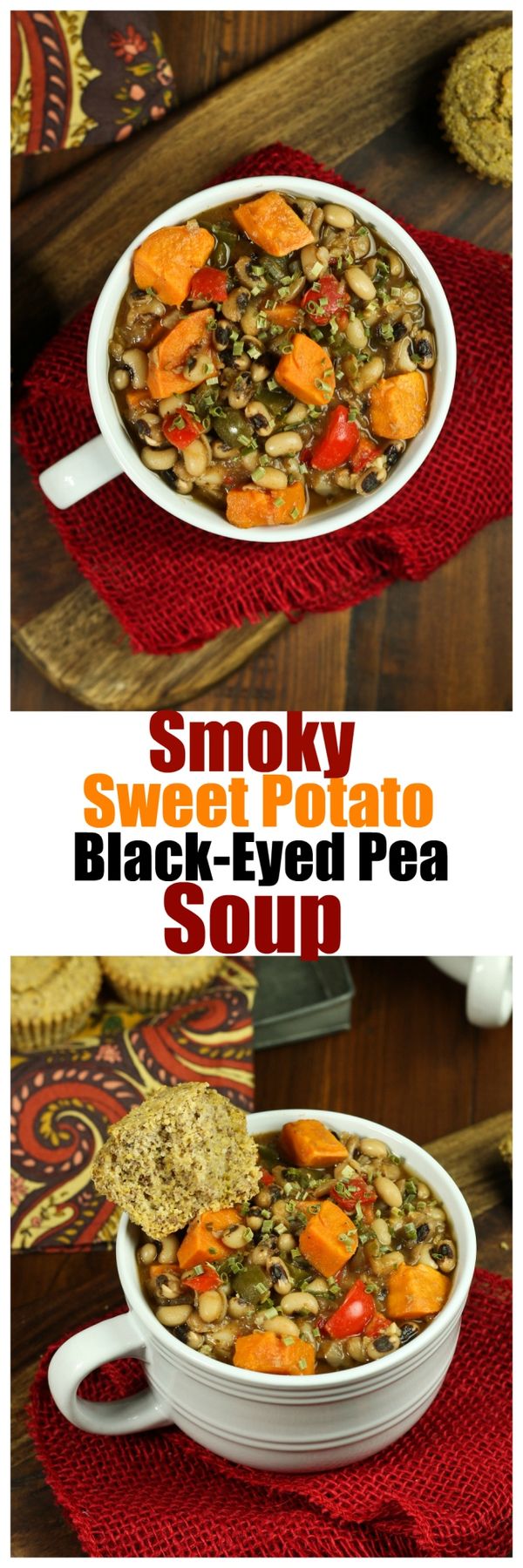 Smoky Sweet Potato Black-eyed Pea Soup