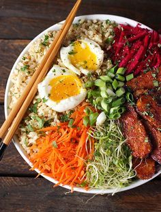 Smoky Tempeh Vegetable and Rice Bowl