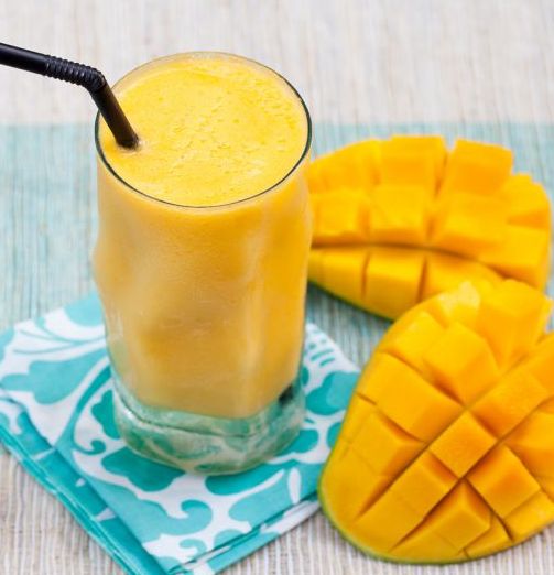 Smoothie de manga rico em proteína