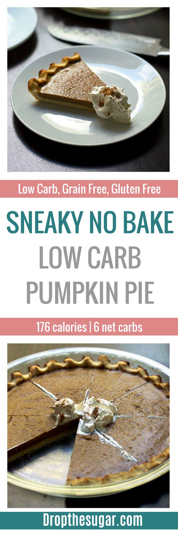 Sneaky No Bake Low Carb Pumpkin Pie