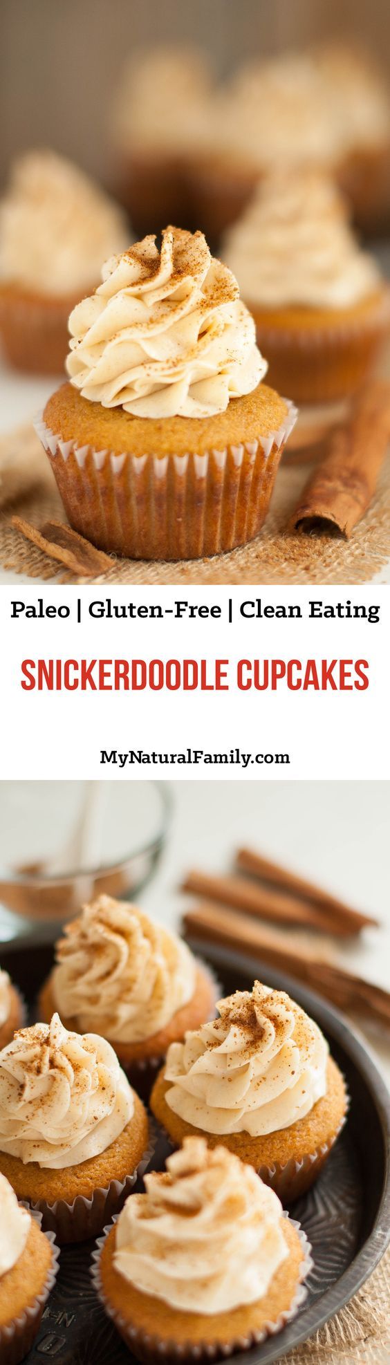 Snickerdoodle Paleo Cupcakes