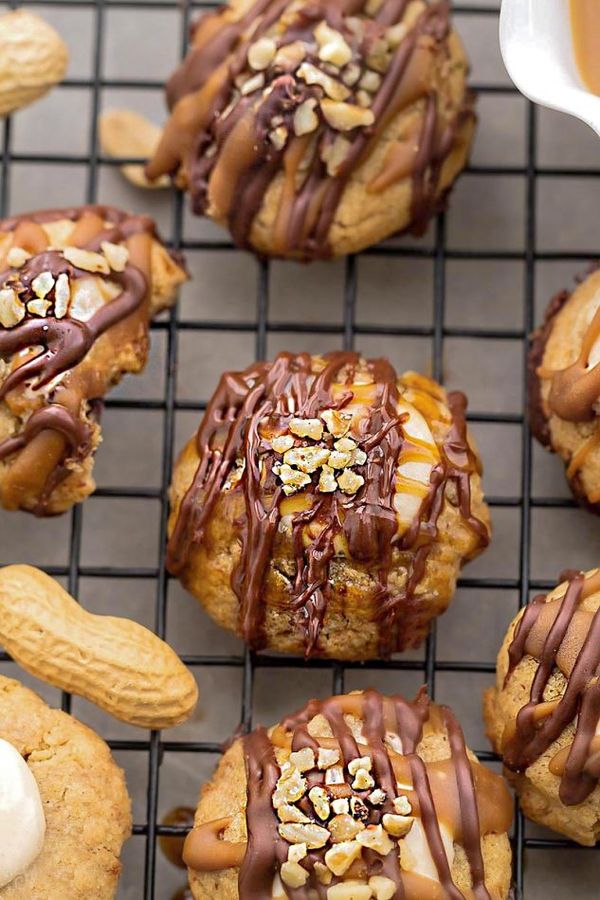 Snickers Thumbprint Cookies