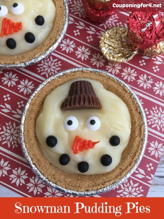 Snowman Pudding Pies