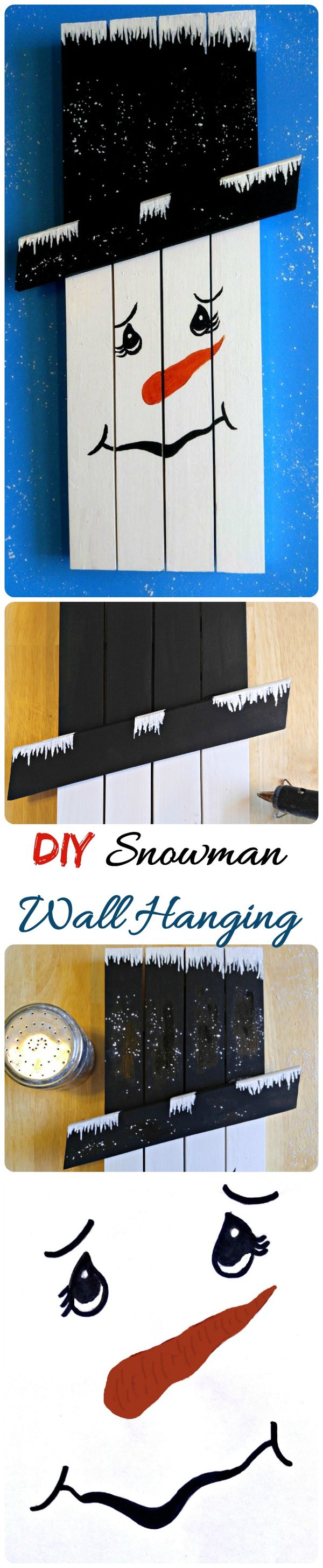 Snowman Wall Hanging - A Rustic Christmas Decoration