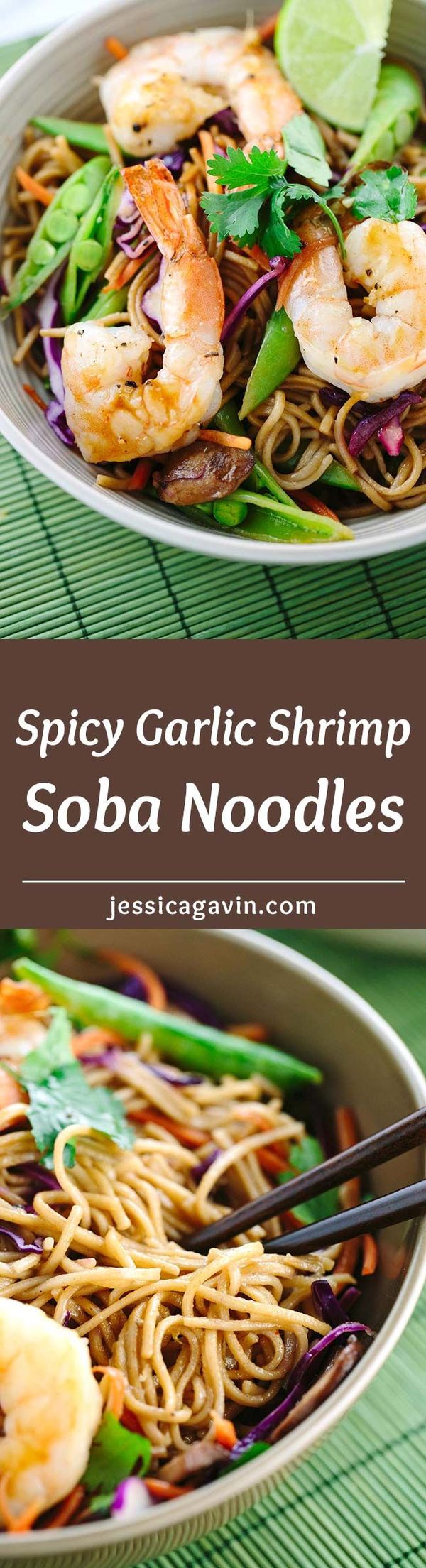 Soba Noodles with Spicy Garlic Shrimp