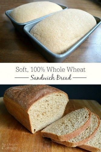 Soft 100% Whole Wheat Sandwich Bread