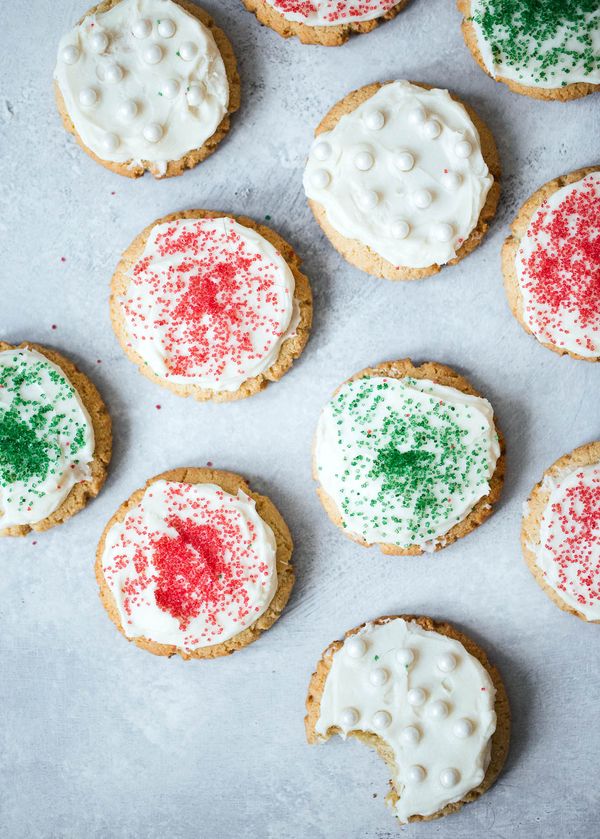 Soft Almond Flour Sugar Cookies with Vanilla Buttercream