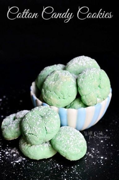 Soft & Chewy Cotton Candy Cookies