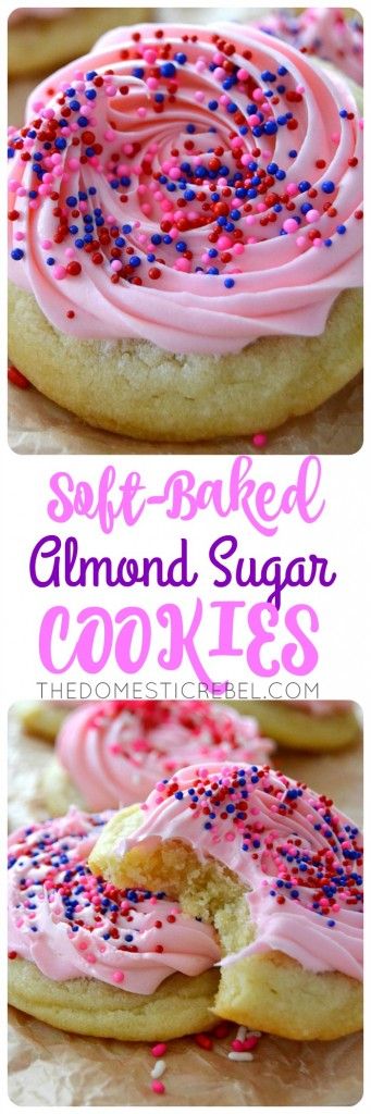 Soft-Baked Frosted Almond Sugar Cookies