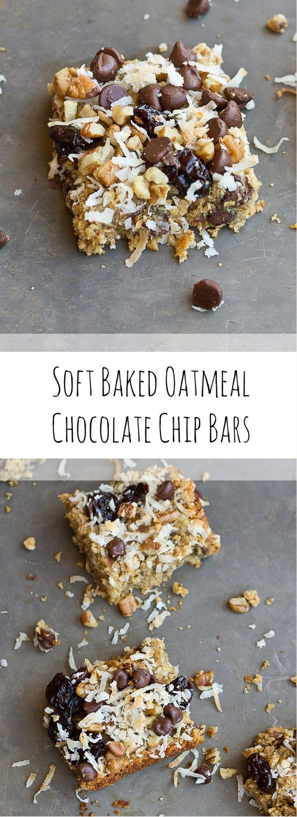 Soft Baked Oatmeal Chocolate Chip Bars