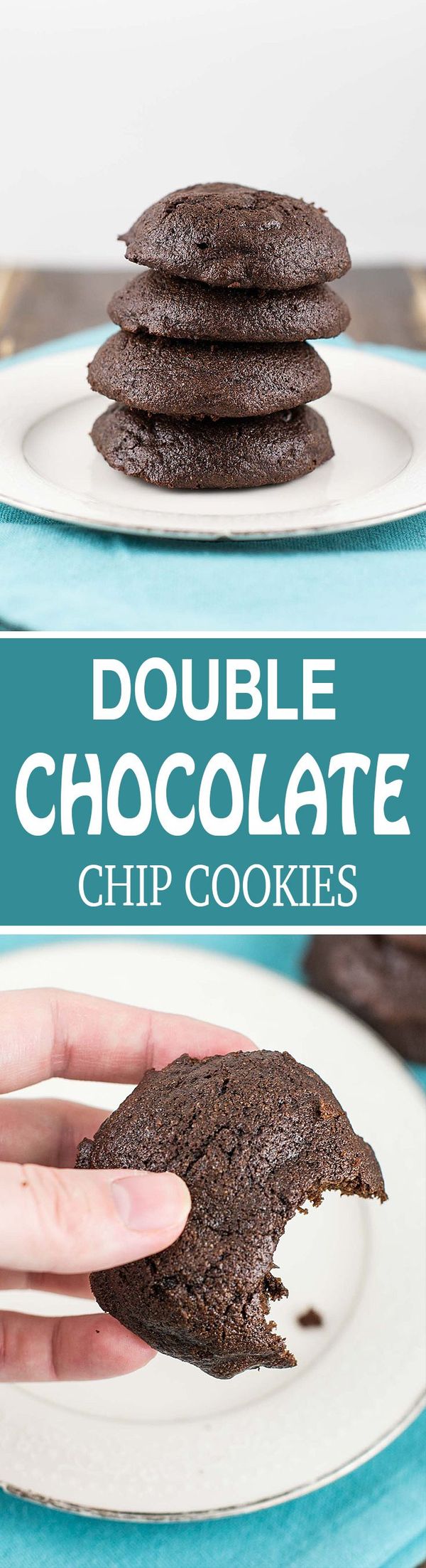 Soft Batch Double Chocolate Chip Cookies