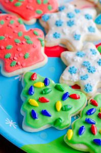 Soft Christmas Cut-Out Sugar Cookies with Easy Icing