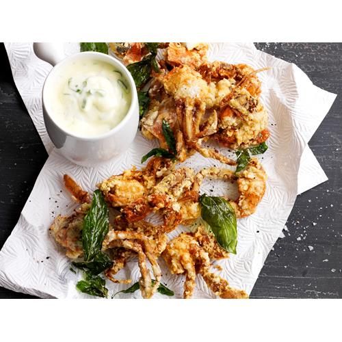 Soft shell crab with green onion aioli