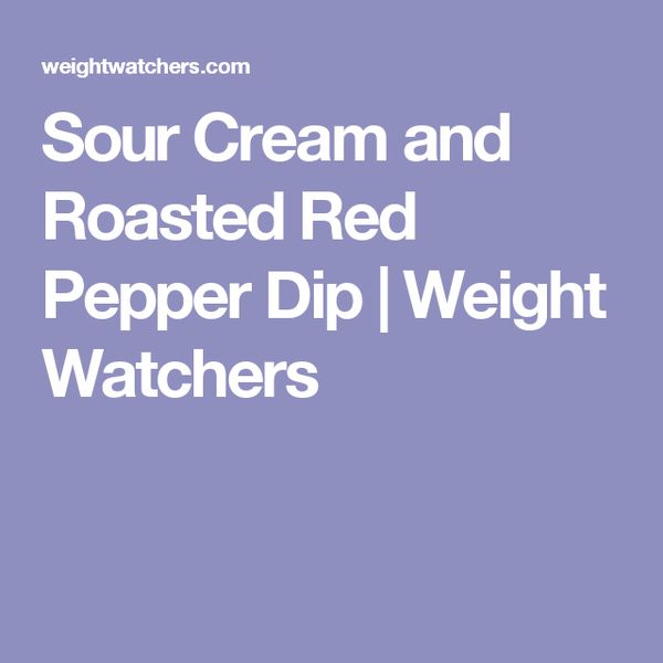 Sour Cream and Roasted Red Pepper Dip