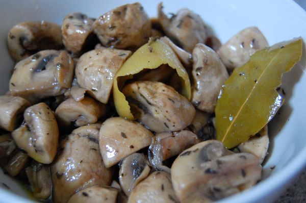 Sous Vide Marinated Mushrooms