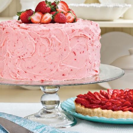 Southern Triple-Decker Strawberry Cake