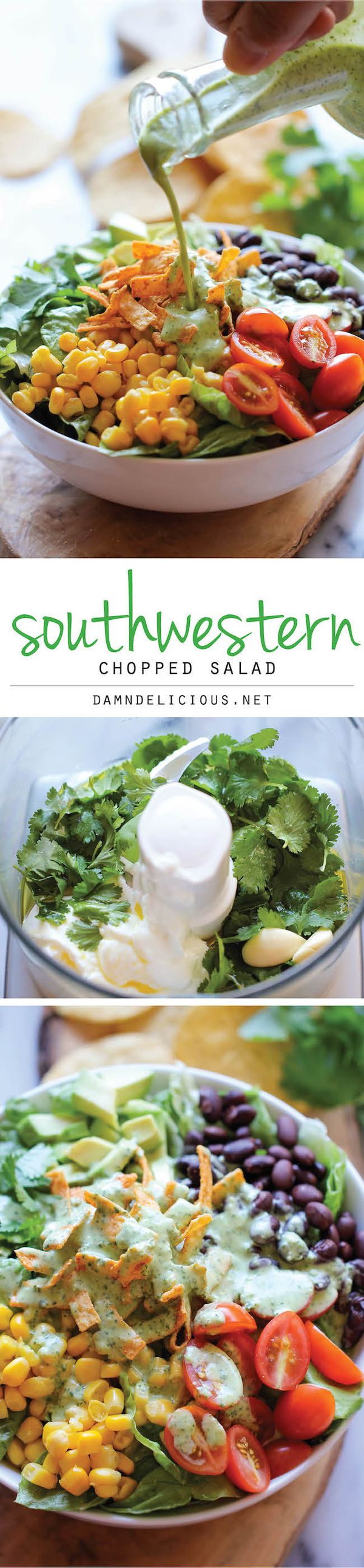 Southwestern Chopped Salad with Cilantro Lime Dressing