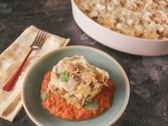 Southwestern Cornbread Strata with Creamy Spicy Tomato Sauce