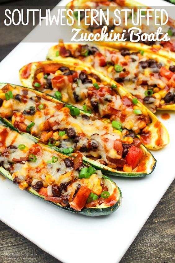 Southwestern Stuffed Zucchini Boats