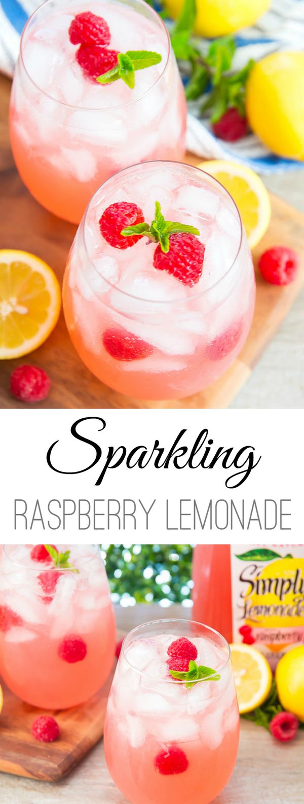 Sparking Raspberry Lemonade Cocktails/Mocktails