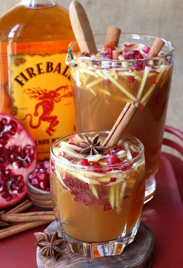 Sparkling Fireball Apple Sangria