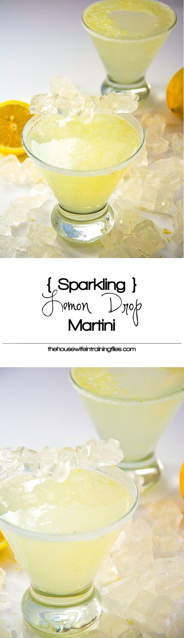 Sparkling Lemon Drop Martinis