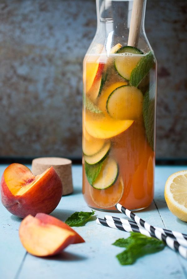 Sparkling Peach Cucumber Lemonade