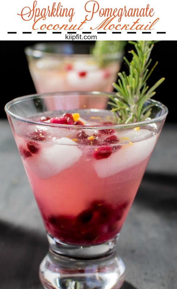 Sparkling Pomegranate Coconut Mocktail