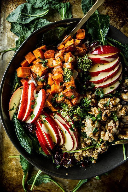 Spiced Apple Cider and Sweet Potato Quinoa Bowl- GF and Vegan