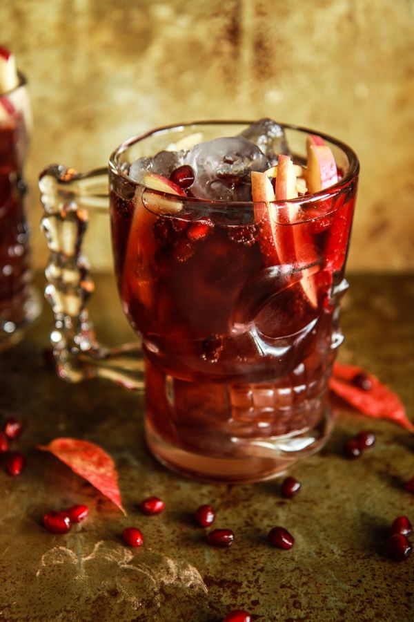 Spiced Apple Cider Pomegranate Moscow Mules