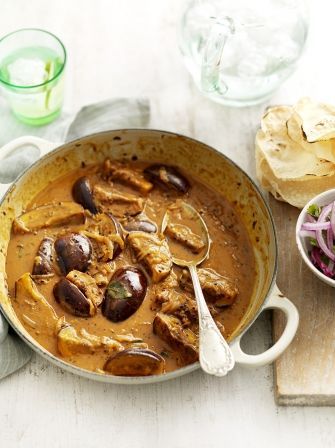 Spiced aubergine & coconut curry