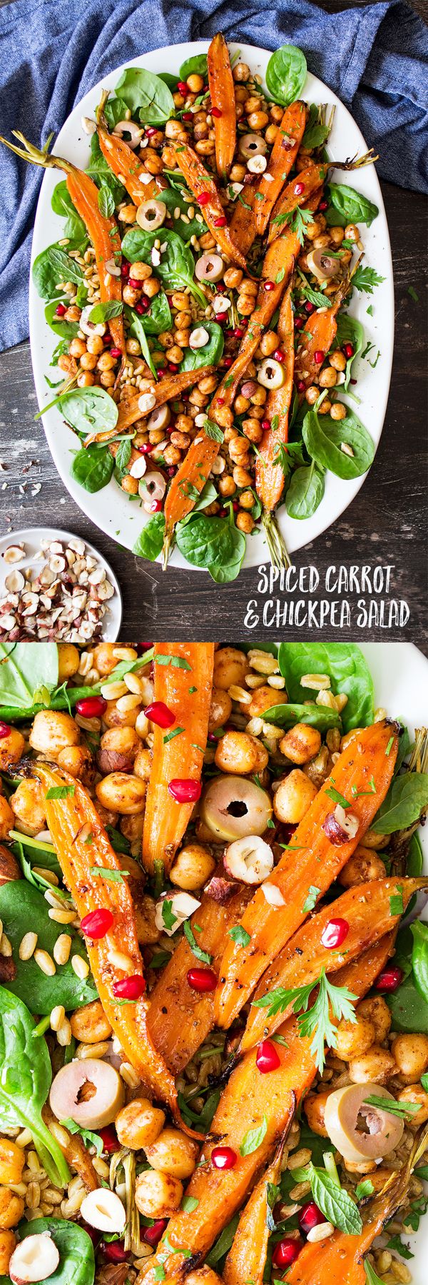 Spiced carrot and chickpea salad