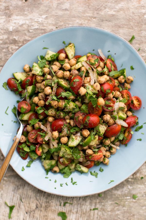 Spiced Chickpea Cucumber Salad