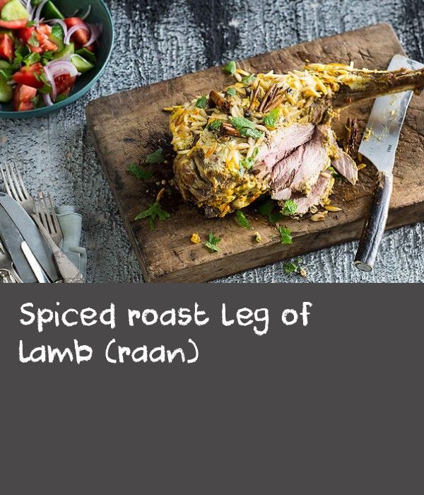 Spiced roast leg of lamb (raan