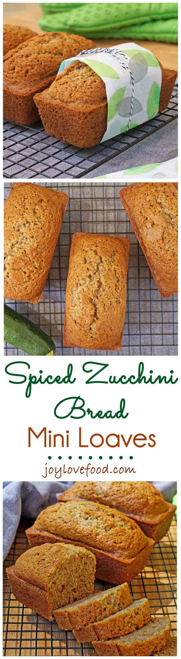 Spiced Zucchini Bread Mini Loaves