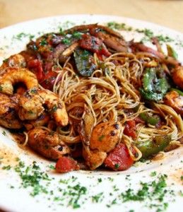 Spicy Caribbean Style Shrimp with Pasta