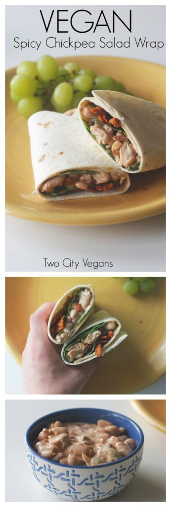 Spicy Chickpea Salad Wrap