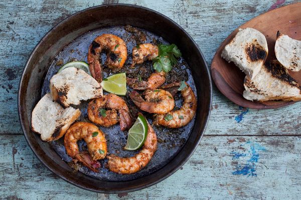 Spicy Cilantro Garlic Shrimp