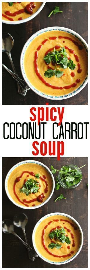 Spicy coconut carrot soup