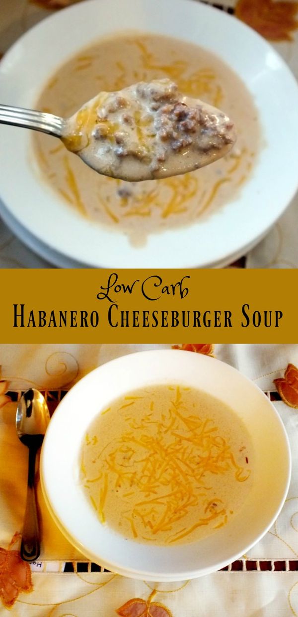 Spicy Habanero Cheeseburger Soup