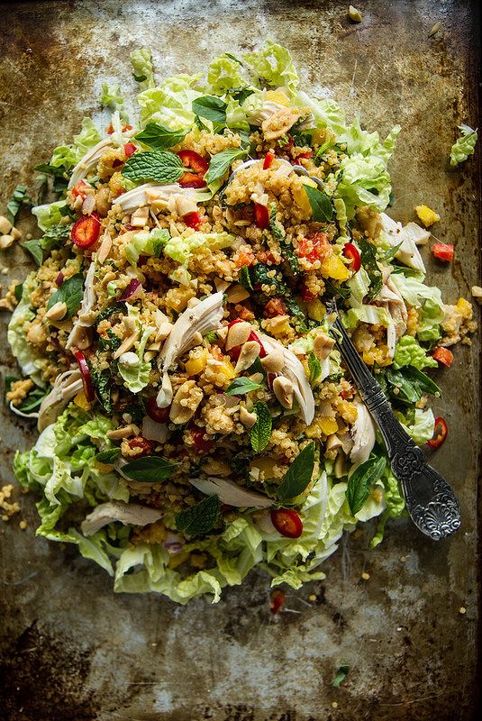 Spicy Lemongrass Peanut Thai Quinoa Salad