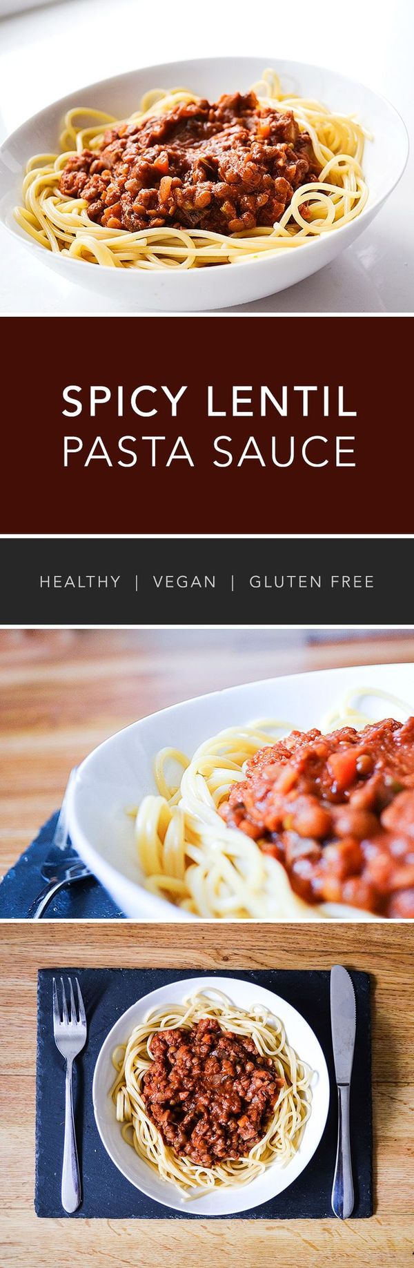 Spicy Lentil Pasta Sauce (Vegan