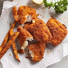 Spicy Oven-Baked Fish and Sweet Potato Fries