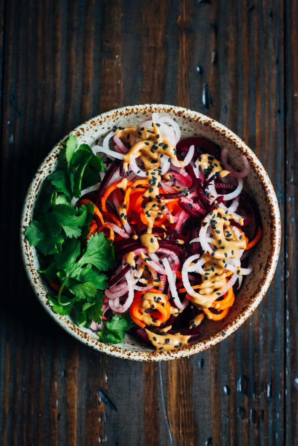 Spicy Root Vegetable Noodle Bowl