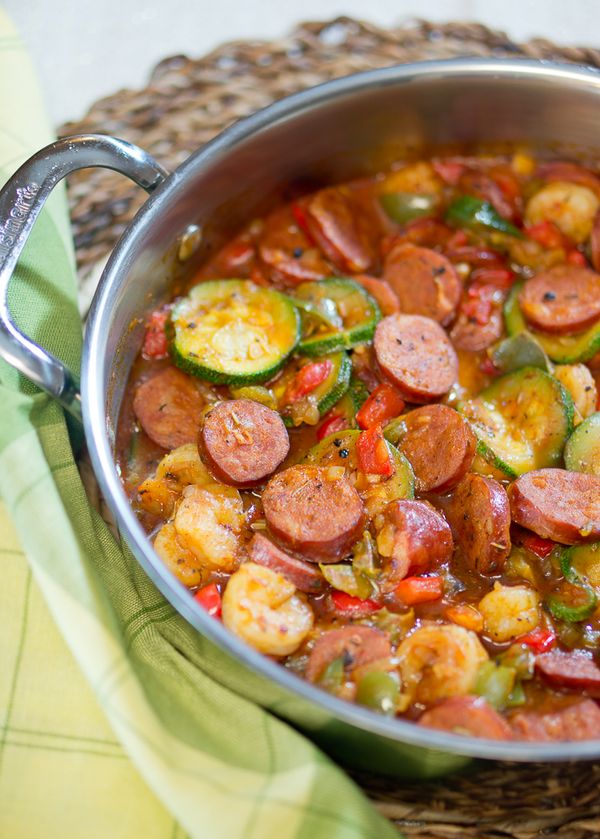 Spicy Sausage and Shrimp Skillet (Paleo