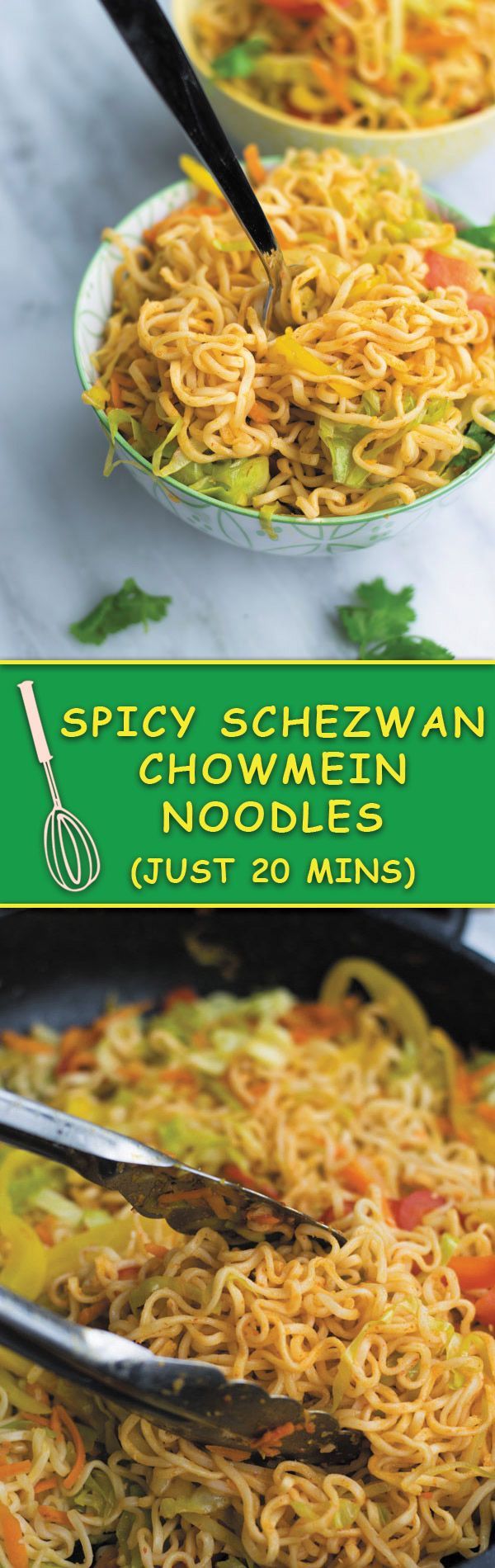 Spicy Schezwan Chow mein Noodles